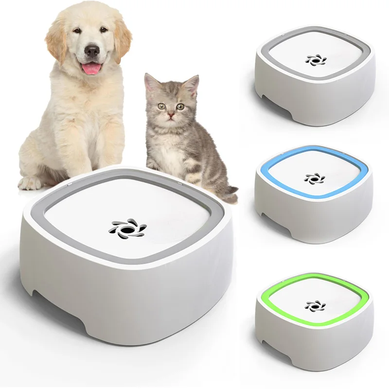 Cat Dog Water Bowl Anti-Overflow Non-Wetting Drinking Machine Carried Floating Slow Water Feeder 1005005866152280