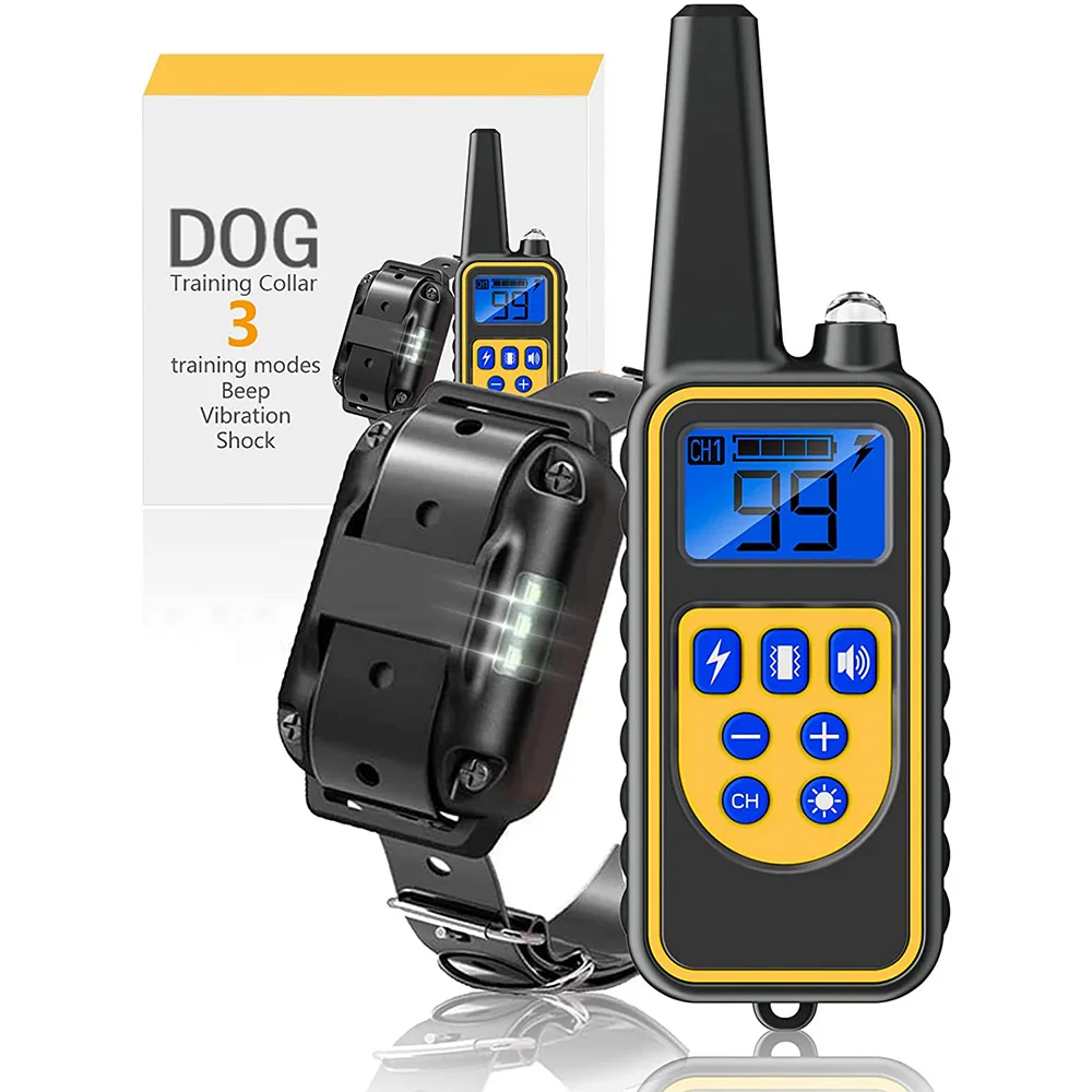800m Electric Dog Training Collar Detachable Bark Rechargeable Anti Barking Shock Vibration 1005005881582092