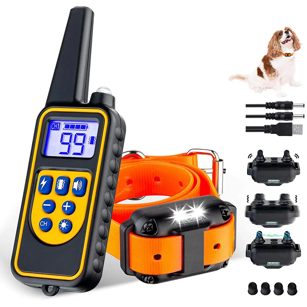 Electric Pet Dog Training Collar Shock Training Collar Electronic Remote Control Waterproof 1005005881583051
