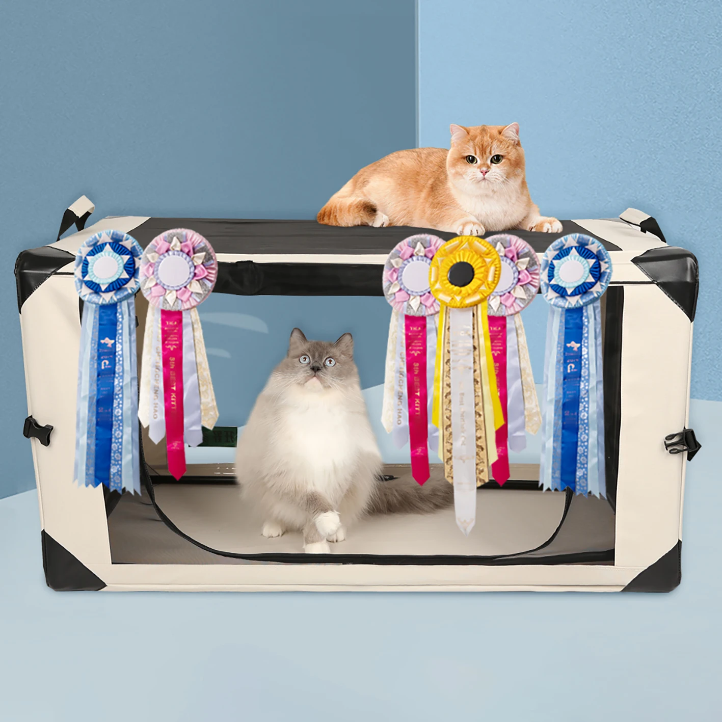 Large Cat Racing Cage For Exhibition Show Foldable Cattery Delivery Room Professional Cat 1005005884015612