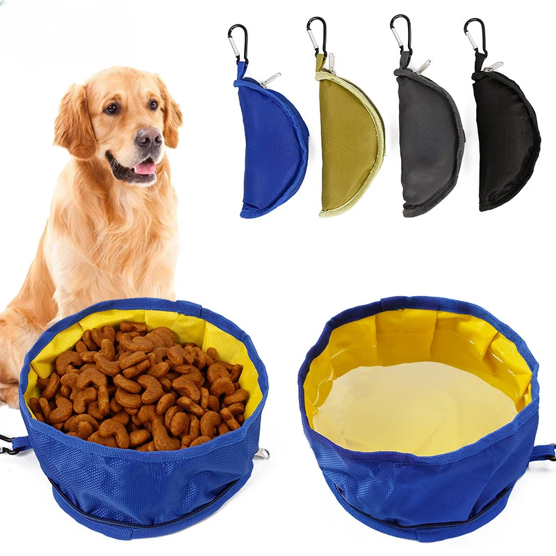 1100ML Big Volume Dog Drinking Container Foldable Dog Water Bowl Food Storage Bag Outdoor Hiking 1005005901328453