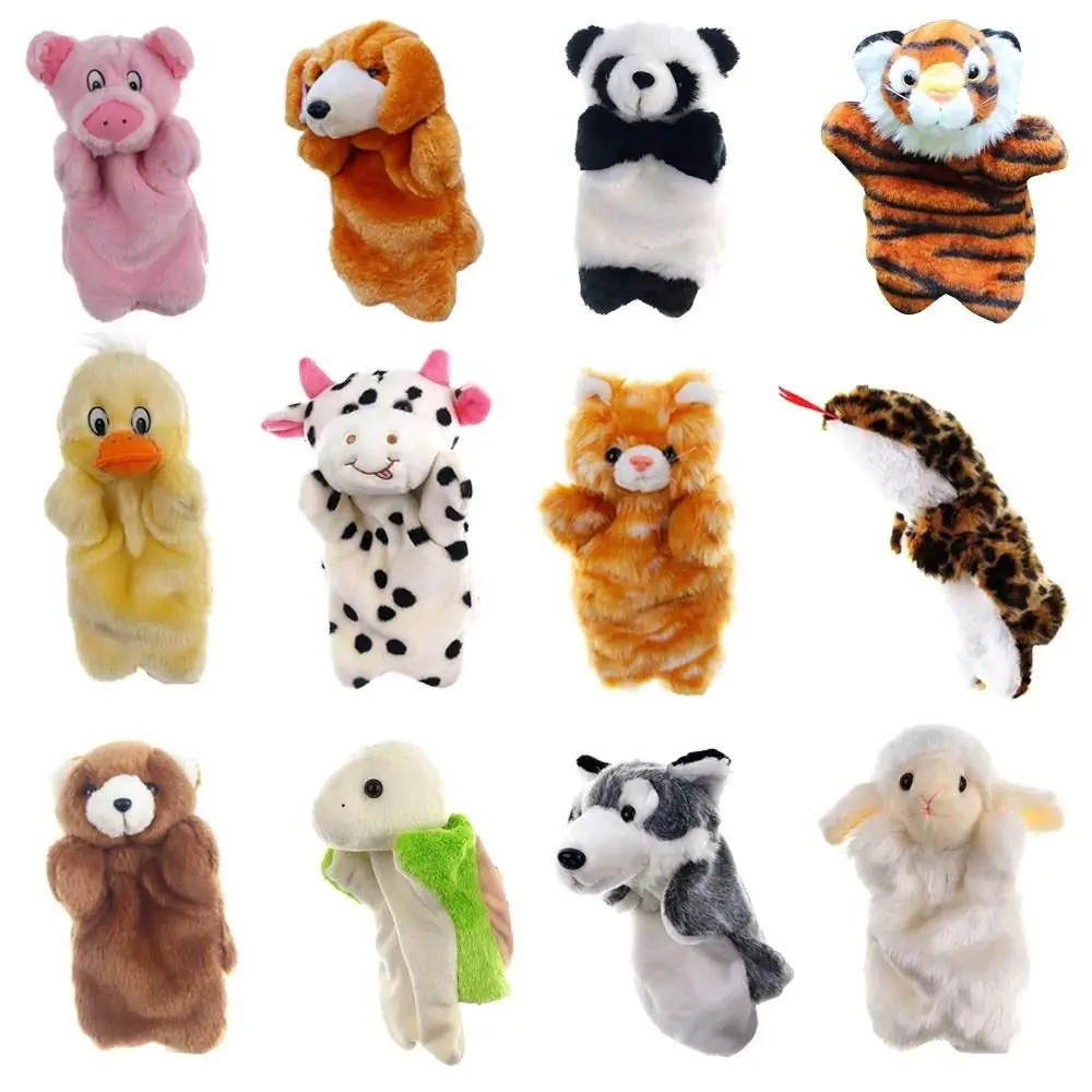 Animal Hand Puppet Cat Dolls Plush Hand Doll Puppets for Telling Story Cartoon Plush Toys 1005005904040026