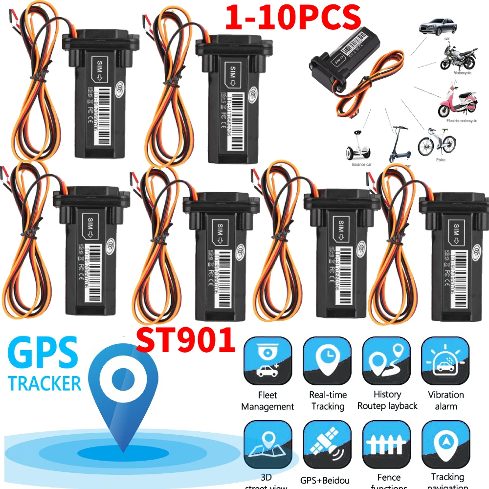 1-10PC ST901 2G Car GPS Tracker GSM GPS Vehicle Tracker Real-time AGPS Locator Tracking Device 1005005905678232