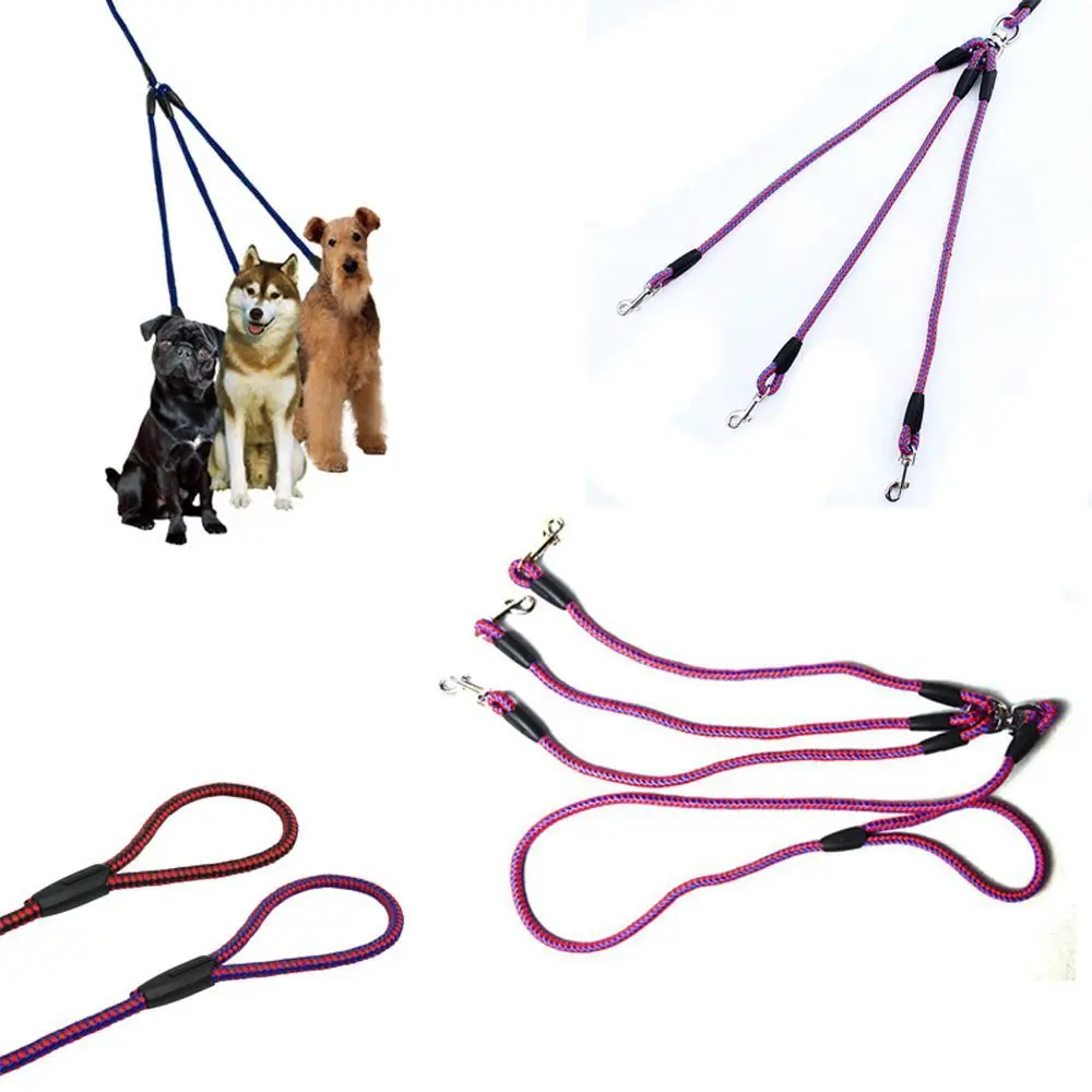 3 Way Pet Coupler Leash Nylon Lead Double For Walking Running Three Small Dogs Cats Traction Rope 1005005906148165