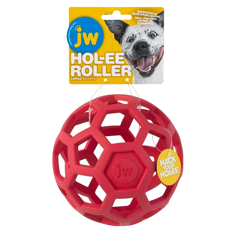 JW Hol-ee Roller Dog Fetch Treat Dispenser Puzzle Ball 1005005912168434