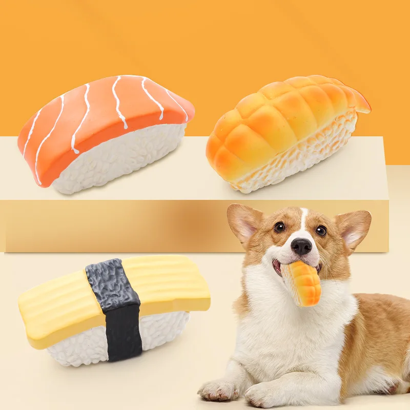 Sushi Shape Pet Molar Toy Dog Teething Toy Wear-resistant Creative Soft Funny Voice Comfortable 1005005923889466