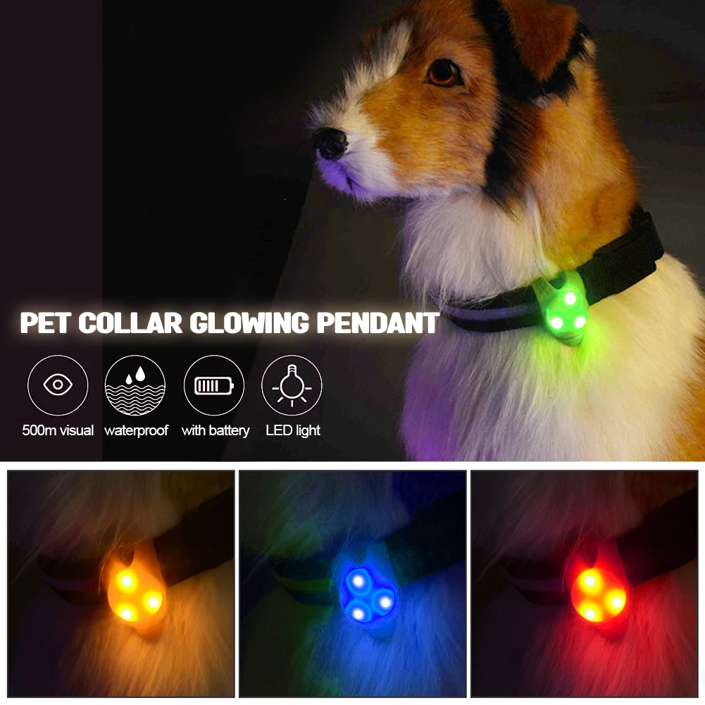 Pet Led Silicone Rubber Pendant Night Safety Flashing Glow Light Blinking Led Collar Luminous 1005005929591362