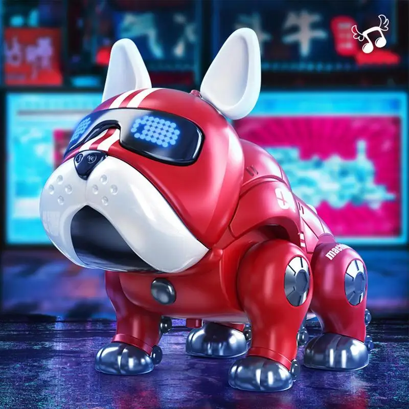 Dance Music Bulldog Robot Intelligent Interactive Dog with Light Toys for Children Kids Early 1005005931373298