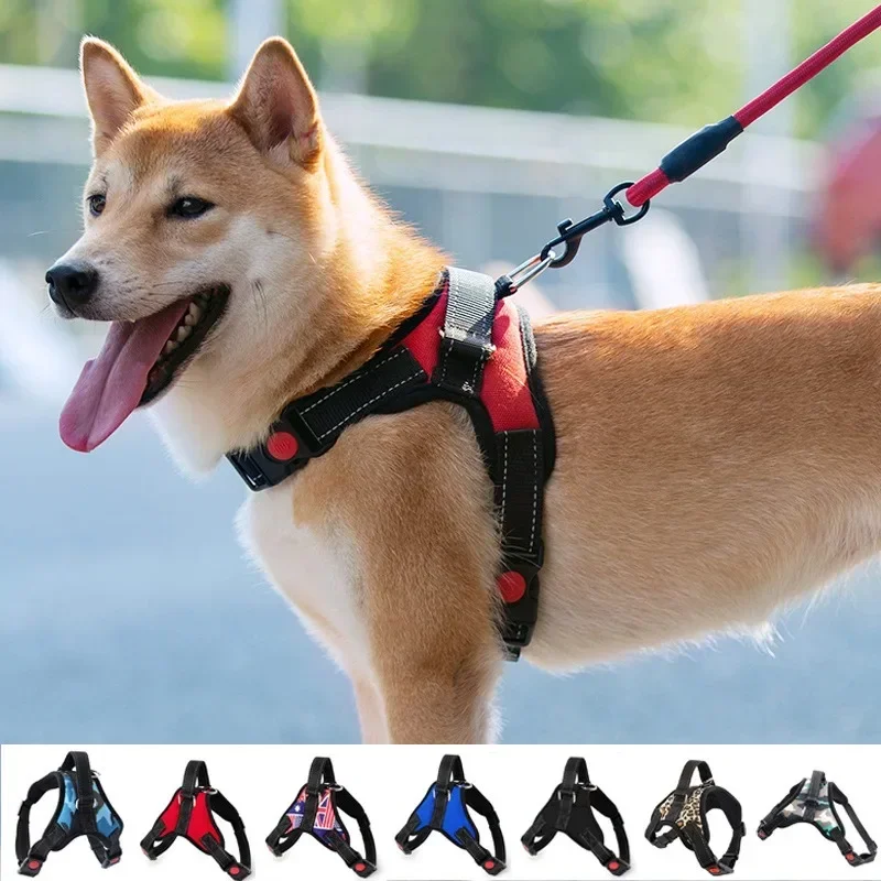 Dog Harness Durable Reflective Adjustable Pet for Dogs Pet Walking Harness for Small 1005005945075226