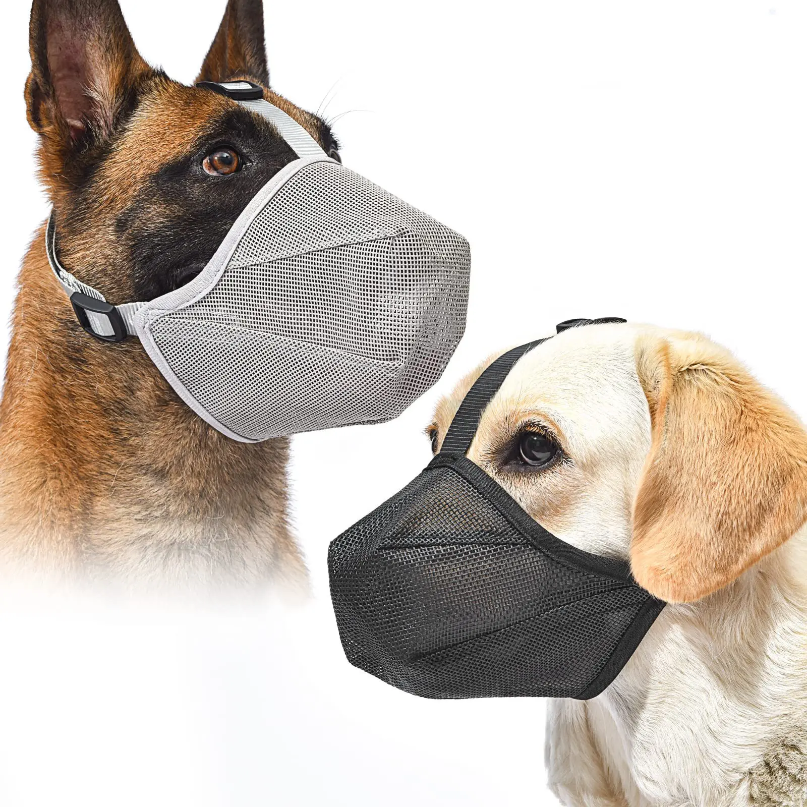 Pet Dog Adjustable Breathable Dog Mouth Cover Anti Bark Bite Mesh Dogs Mouth Muzzle Mask For Dogs 1005005948479375