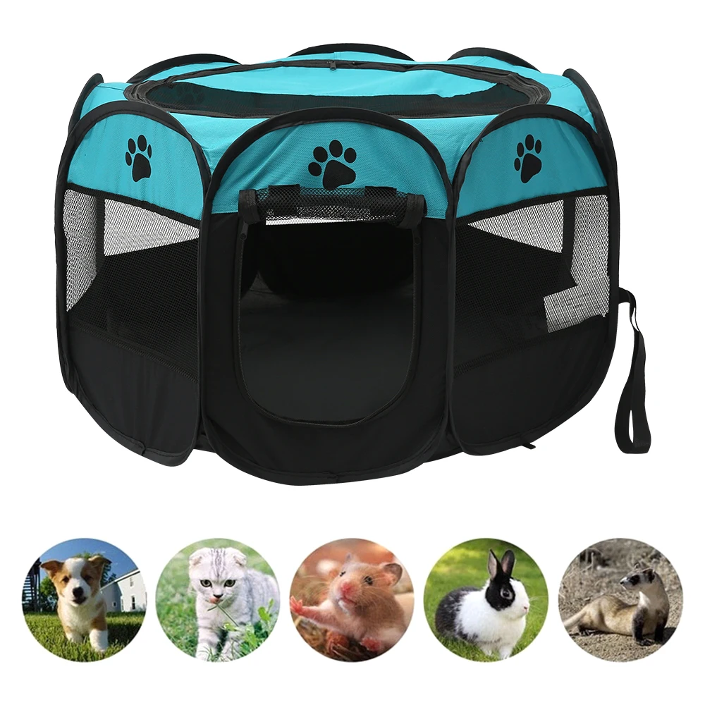 Folding Pet Tent Dog House Camping Accessories Pet Cage Octagonal Cage Fence Outdoor Big Dogs For 1005005958893940