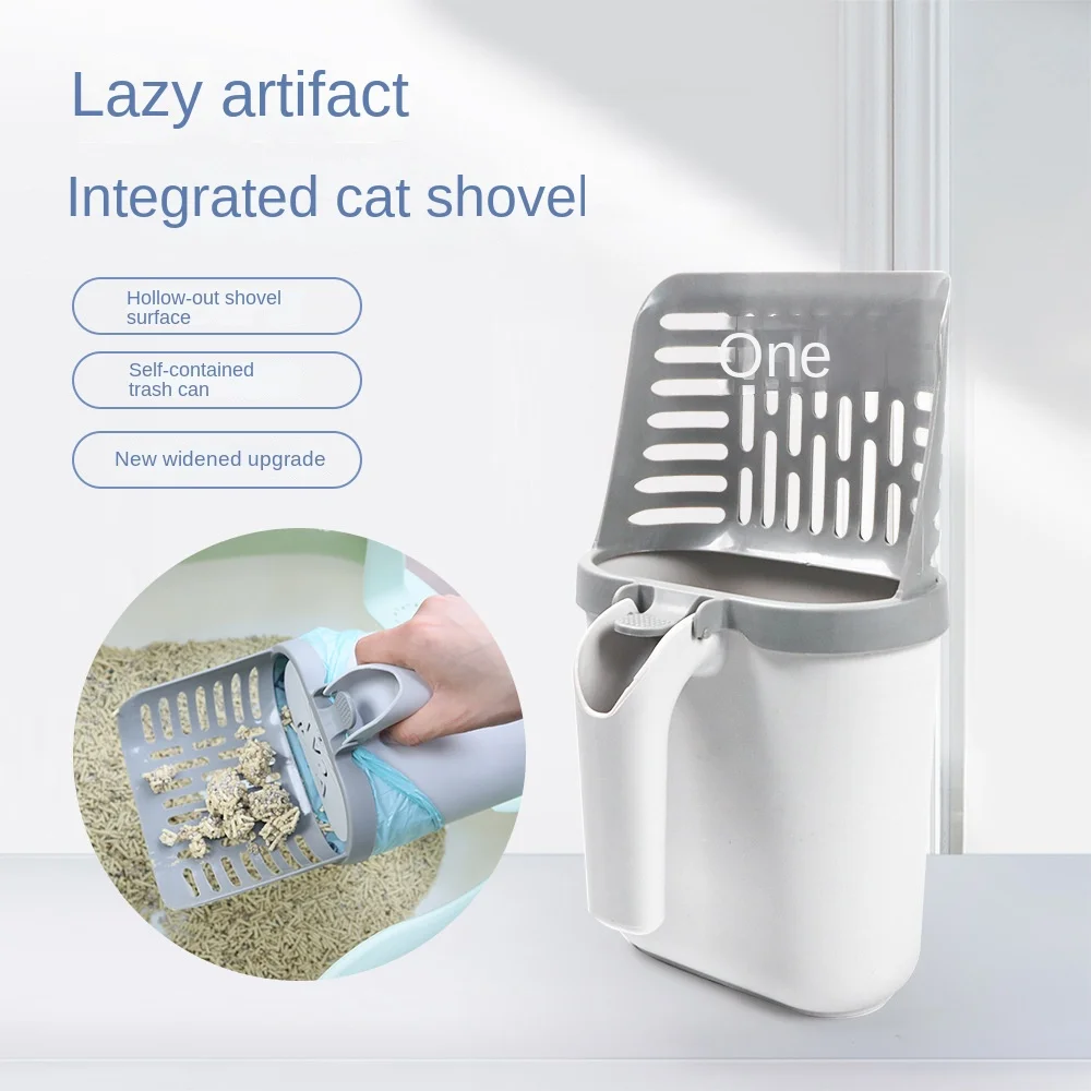 Widen Cat Litter Shovel Self-cleaning Scoop with Refill Bags Large Kitty Litter Box Garbage Picker 1005005959820891
