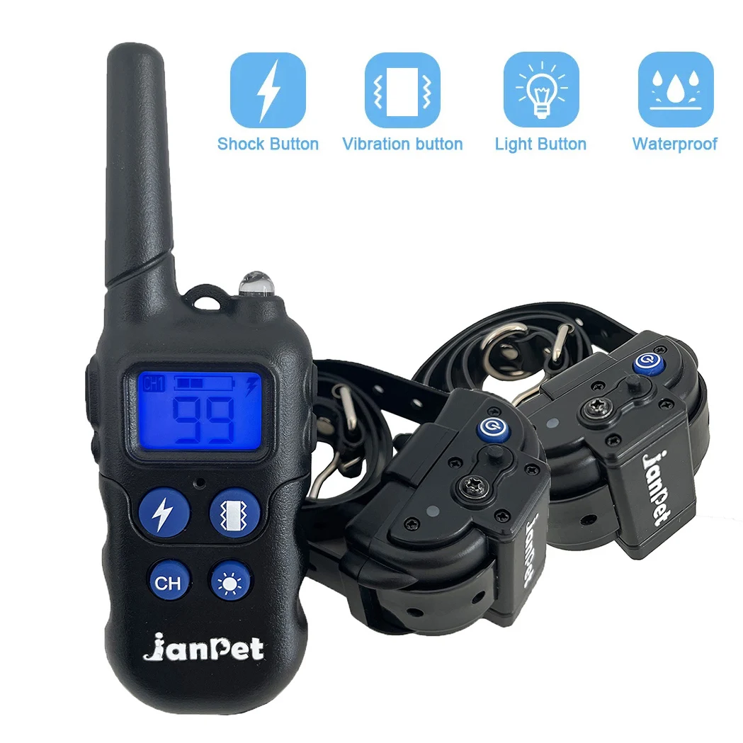 Remote Control Dog Training Collar Walkie-Talkie Bark Collar Rechargeable Waterproof Shock (2000M) 1005005979124595