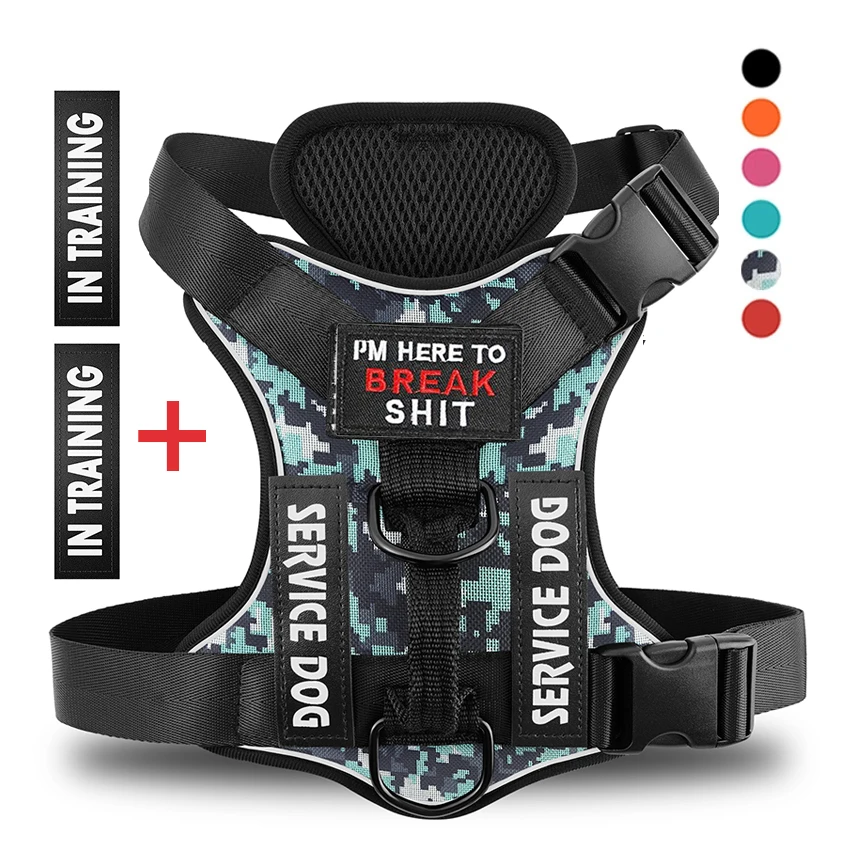 Reflective Pet Dog Harness No Pull Dog Vest Leash for Small Medium Large Dogs Walking Custom ID Tag 1005005979498339