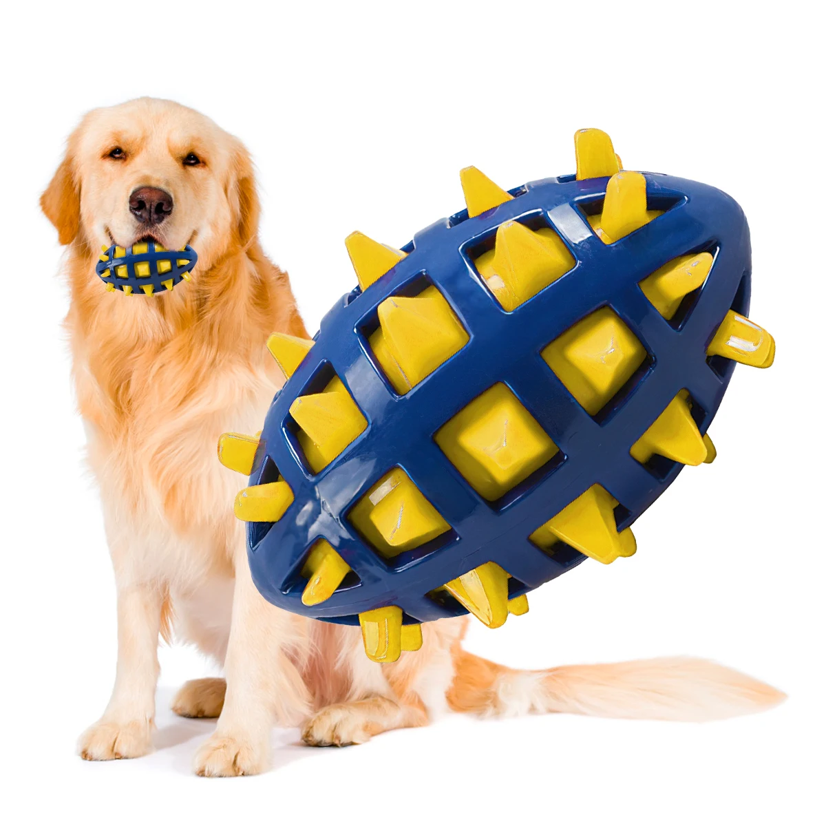 Squeaky Puppy Ball Toy Interactive Rubber Comfortable Dog Creative Pet Ball for Teething Cleaning 1005005991844049