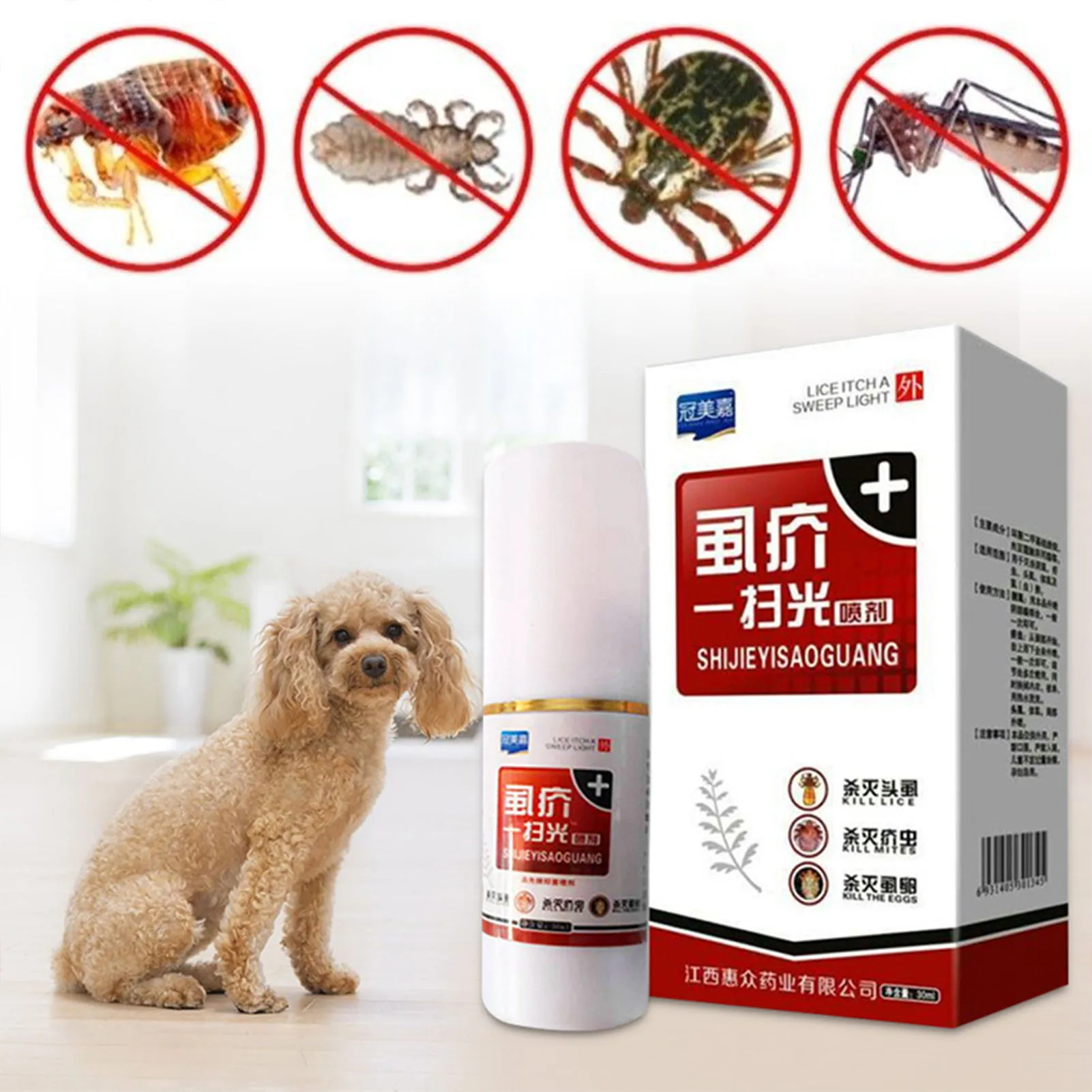 1 Pcs Pet Dog Puppy Cat Insecticide Spray Portable Anti-flea Flea Lice Insect Killer 1005005994196060