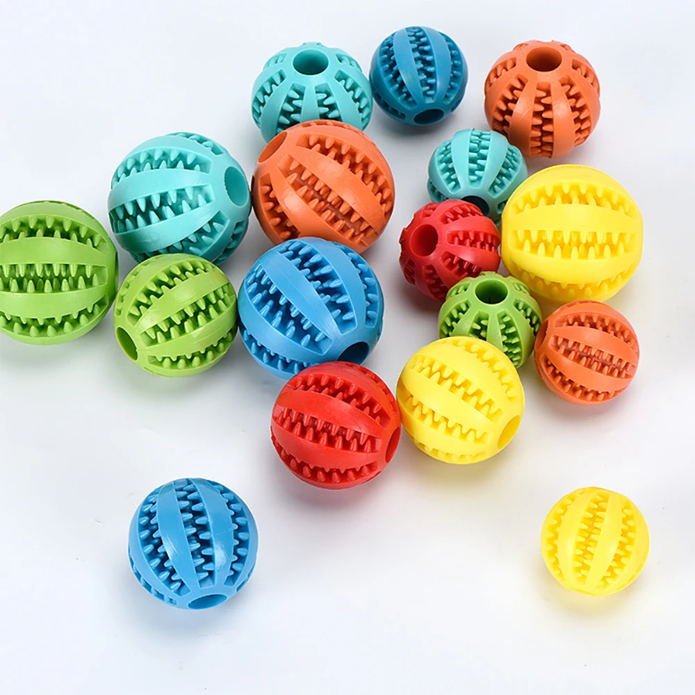 Pet Dog Ball Toys for Small Dogs Interactive Elasticity Puppy Chew Toy Tooth Cleaning Rubber Food 1005006015371596