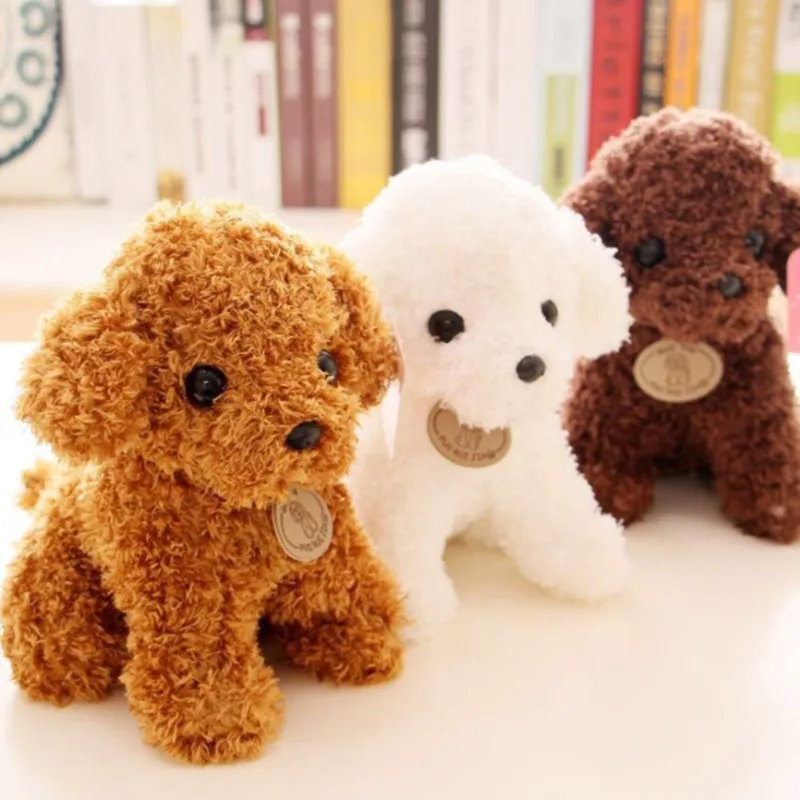 Lovely Curly Hair Teddy Dog Plush Toys Lucky Simulation Teddy Dolls Stuffed Soft Animal Toy Kids 1005006019589737