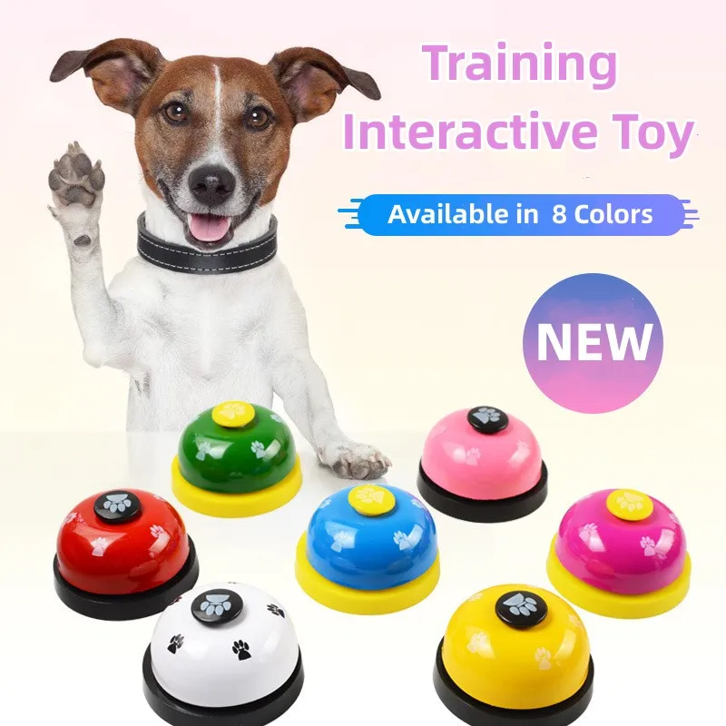 Pet Toys Bell for Dogs Cat Training Interactive Toy Called Dinner Small Bells Footprint Ring 1005006020202811