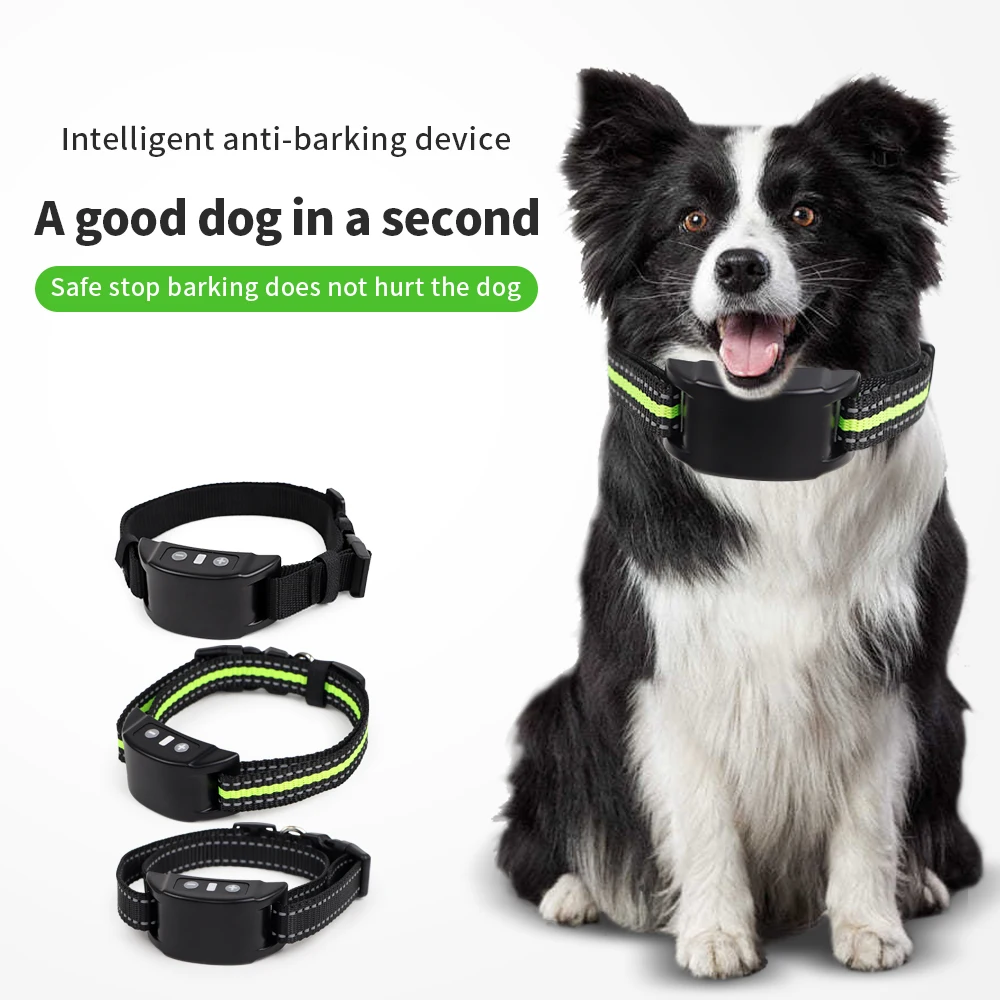 Automatic Dog Anti Barking Device Electric Dogs Training Collar USB Chargeable Stop Barking Anti 1005006031765554