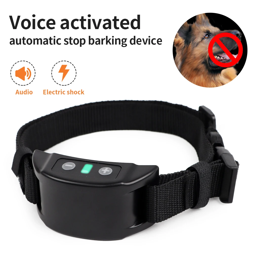 Dog Auto Anti-Bark Collar USB Rechargeable Training Collars Safety Static Shock Humane Electric 1005006031964642