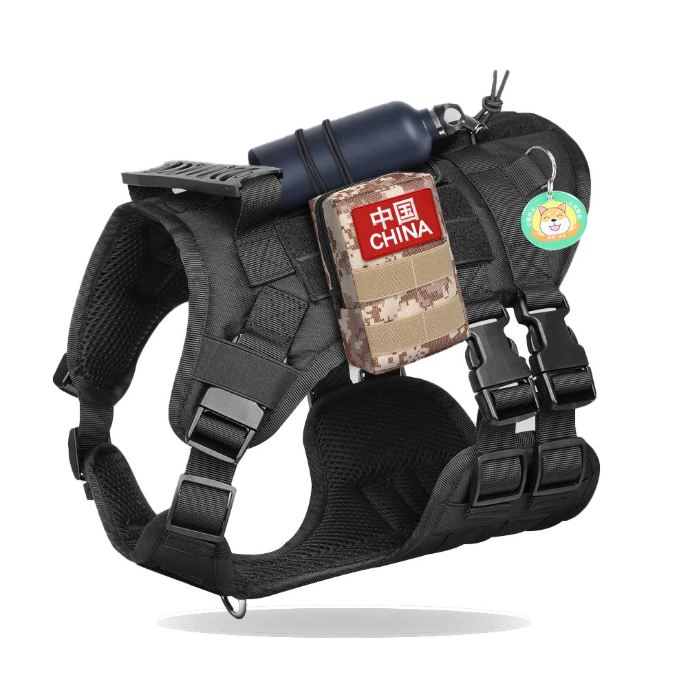 Tactical Dog Harness with Handle and Leash Military Dog Walking Accessory for Rottweiler Medium 1005006032889616