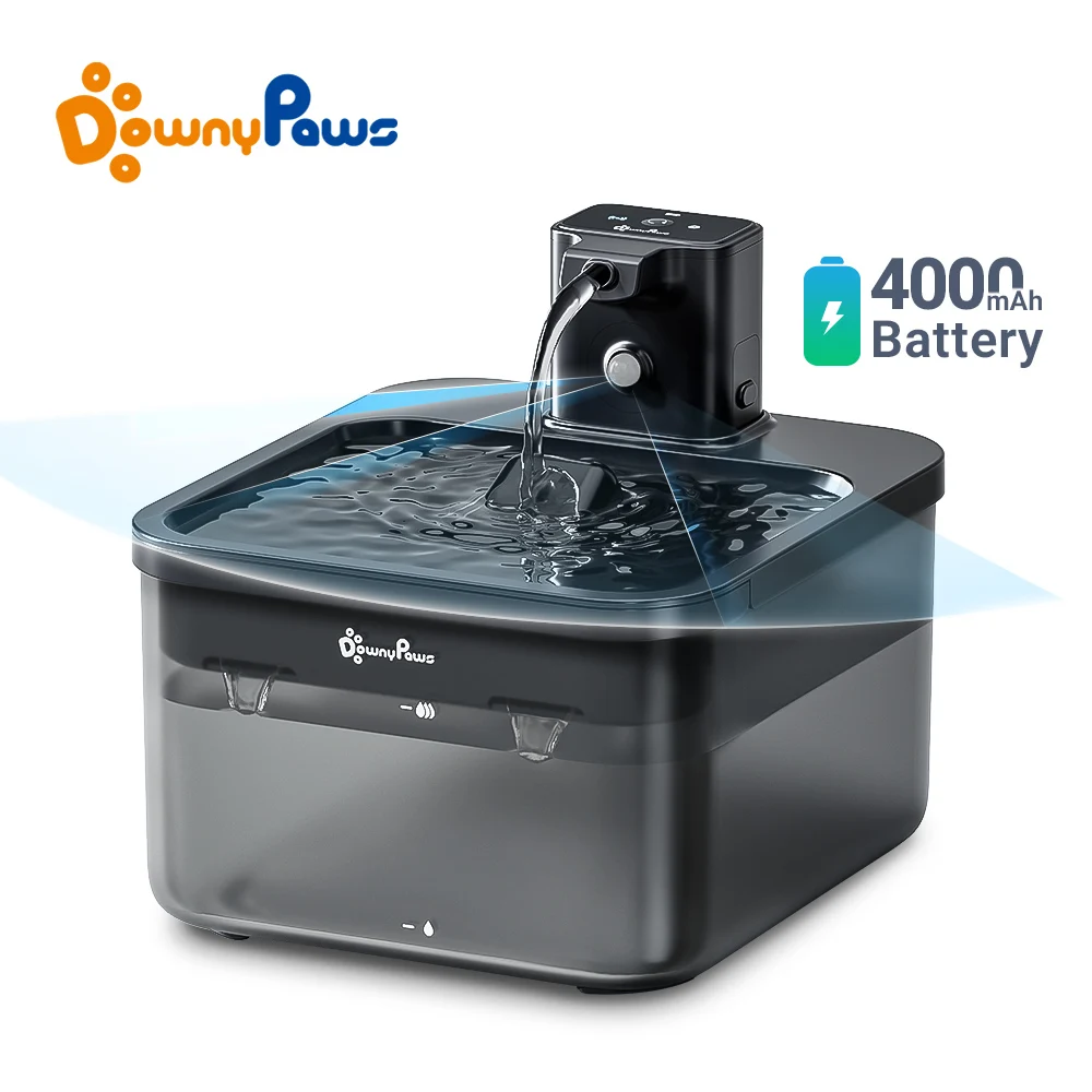 DownyPaws 2.5L Wireless Cat Water Fountain Battery Operated Automatic Pet Water Fountain with 1005006047151348