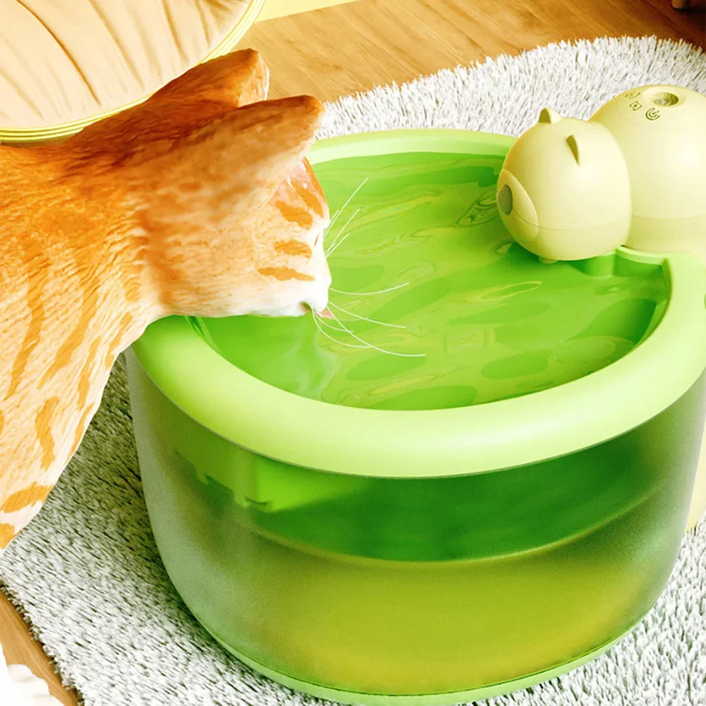 2.2L Cat Water Fountain Pet Wireless Water Dispenser Type-C Charging Smart Sensor Auto Recirculate 1005006053217593
