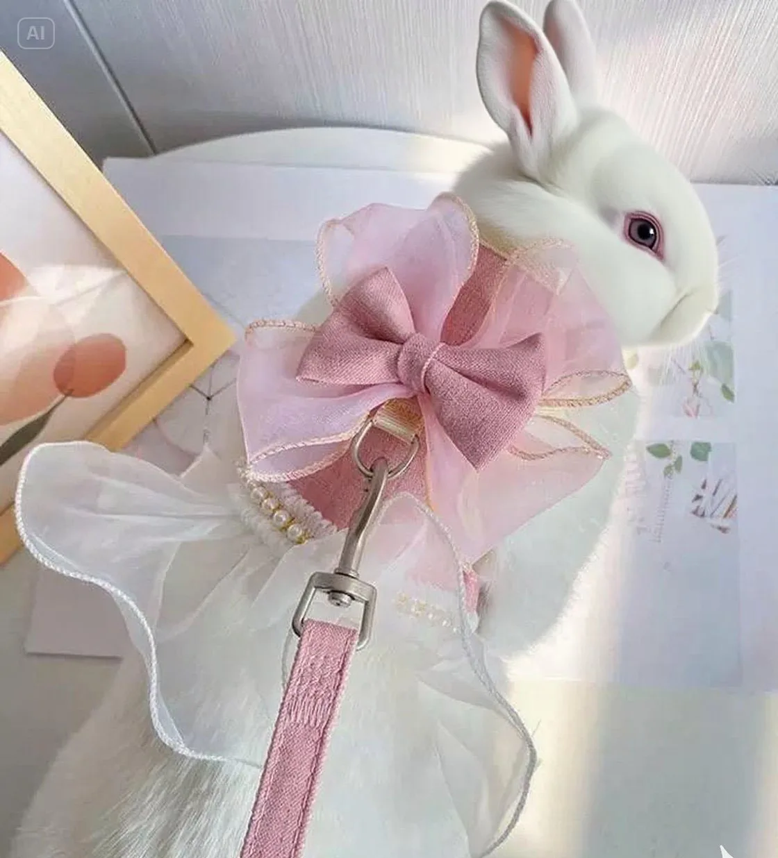 Cute Bowknot Pet Harness Leash Princess Cat Dress Costumes Nylon Kittten Dress Puppy Harness For 1005006054103904
