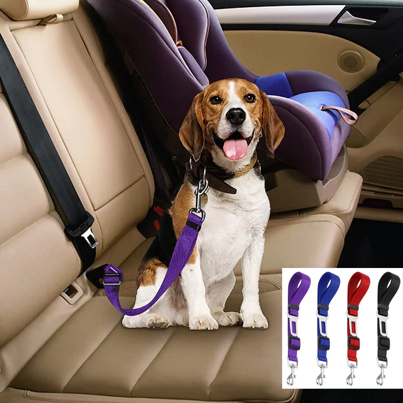 Pet Cat Dog Car Seat Belt Adjustable Safety Travel Clip Reflective Elastic Traction Rope French 1005006058286301
