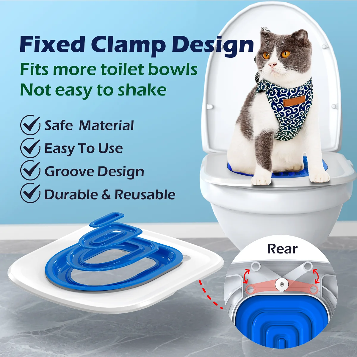 Cat Toilet Trainer Litter Box Cat Toilet Training Reusable Simple Installation Open Cat Raising 1005006060477930