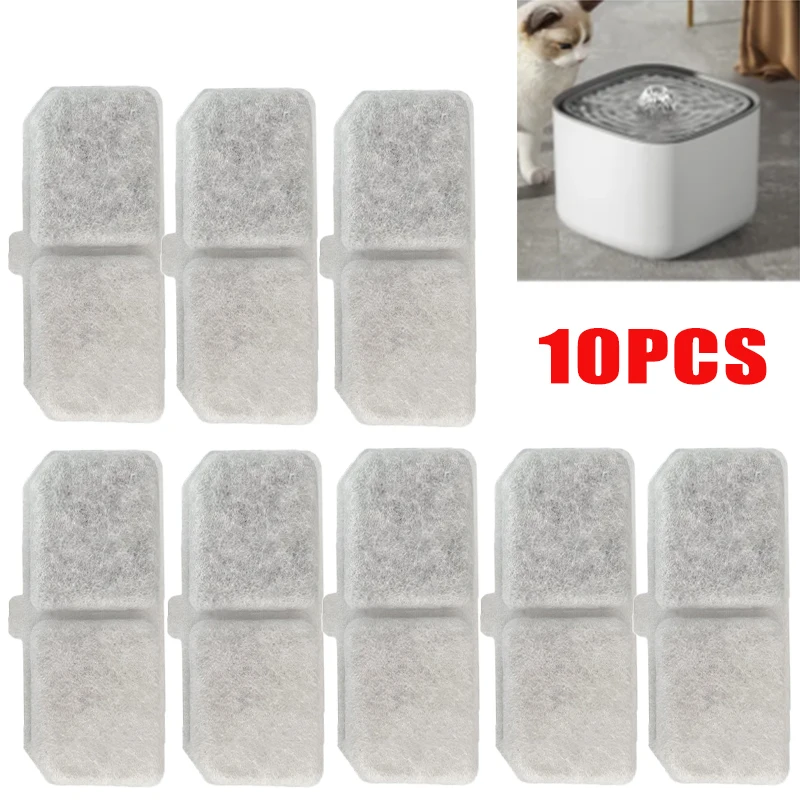 10pcs Cat Water Fountain Filter Fountain Filter Replacement Pets Water Bowl Dispenser Cat Fountain 1005006061997205