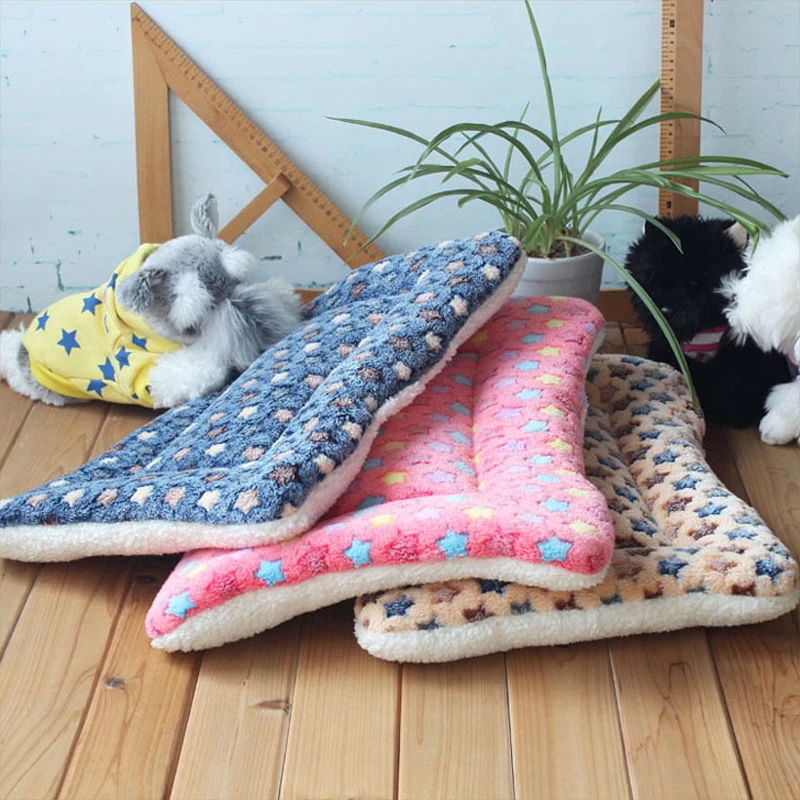 Dog Bed Thickened Dog Mat Pet Cat Soft Fleece Pad Blanket Bed Mat Cushion Home Washable Rug Keep 1005006089541325