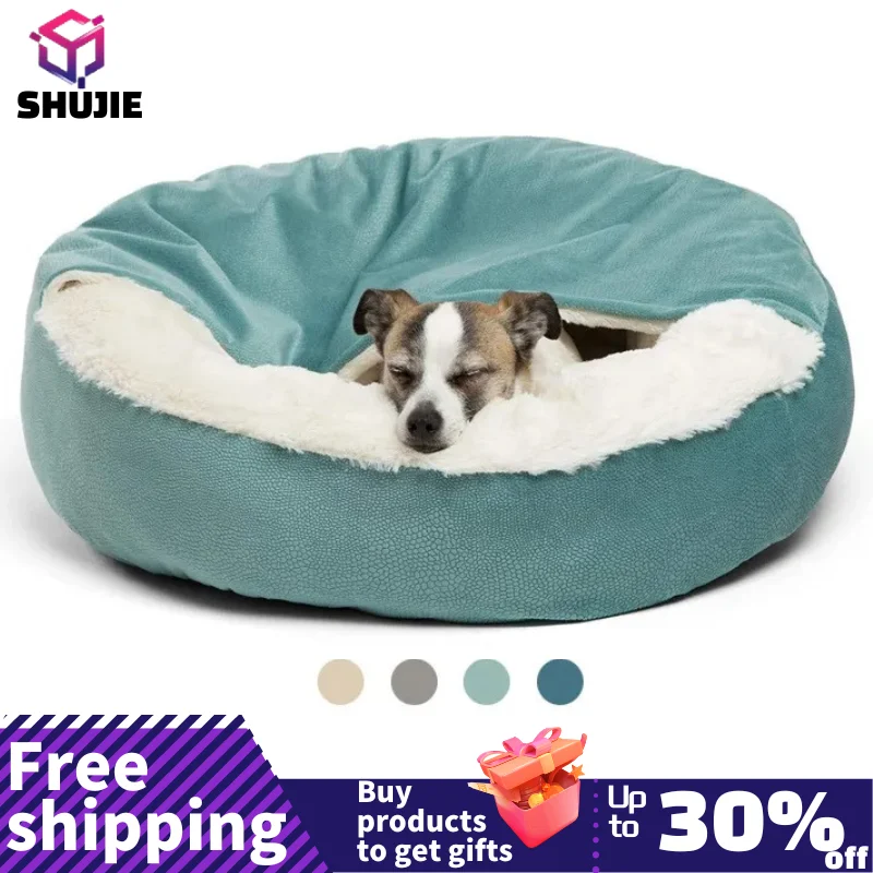 Orthopedic Dog Bed With Hooded Blanket Winter Warm Waterproof Dirt Resistant Cat Puppy House 1005006094868376