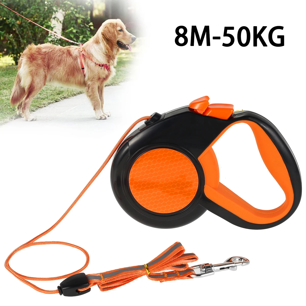8m 50kg Dog Leash Retractable Roulette Collar for Small Big Dog Accessories Adjustable Durable 1005006098559715