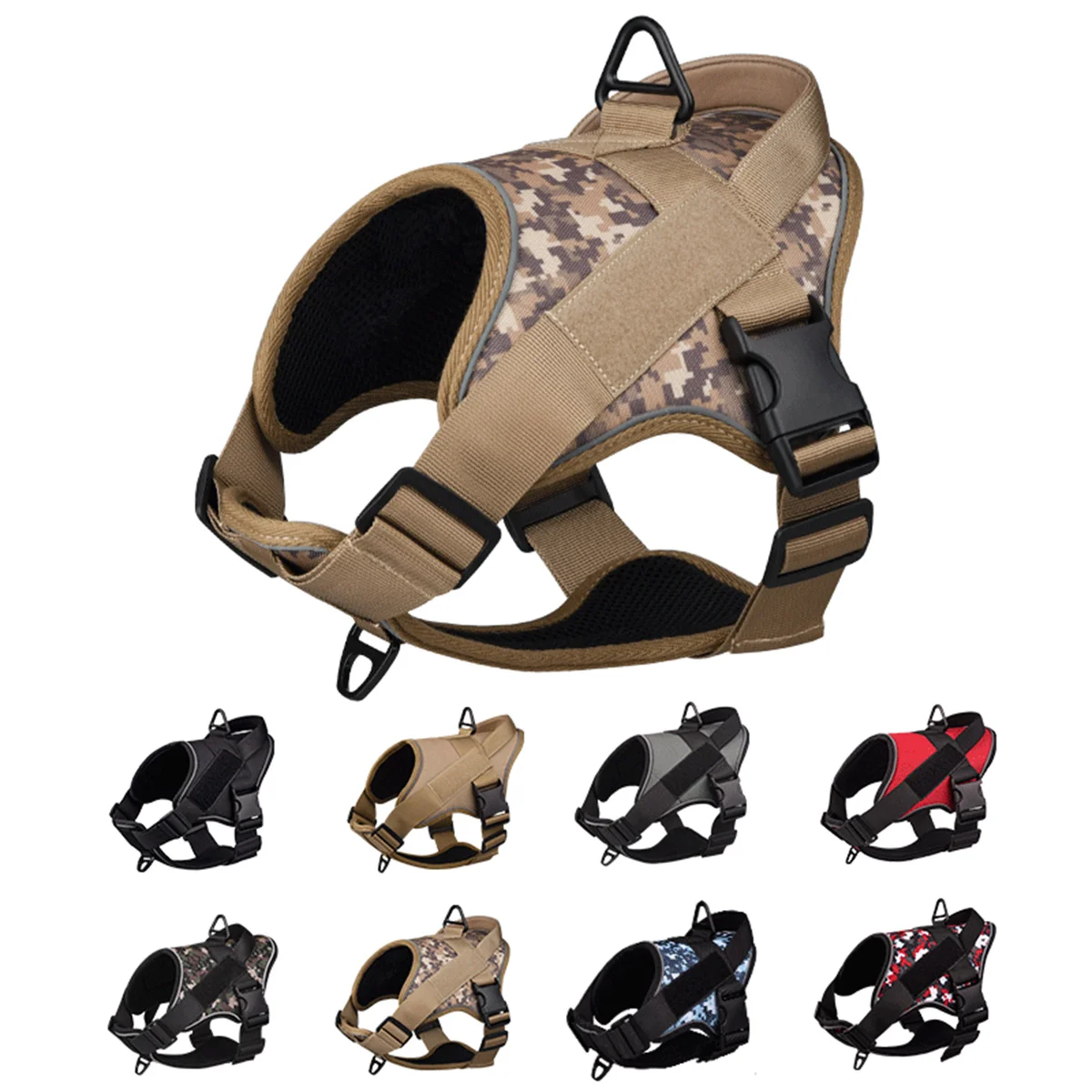 Dog Harness Reflective Chest for dogs Custom No Pull Dog Breathable Vest Adjustable Harness Pet 1005006115455729