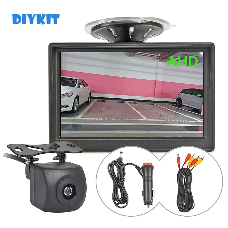 DIYKIT 1024*600 5inch AHD EWV Car Monitor IP68 Backup HD Rear View Car Camera for MPV SUV Horse 1005006119080024