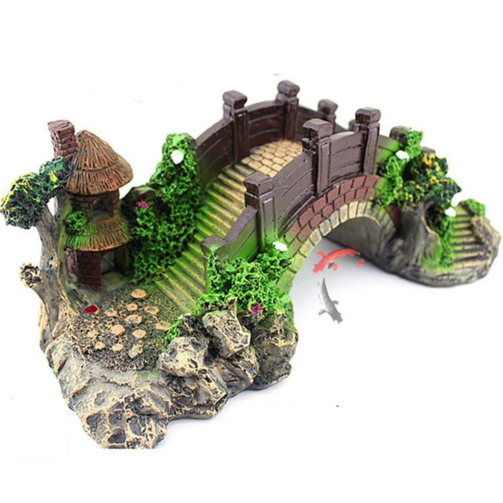 Fish Tank Artificial Bridge Resin Landscape Decoration Bridge Aquarium Equipment Accessories 1005006123802757