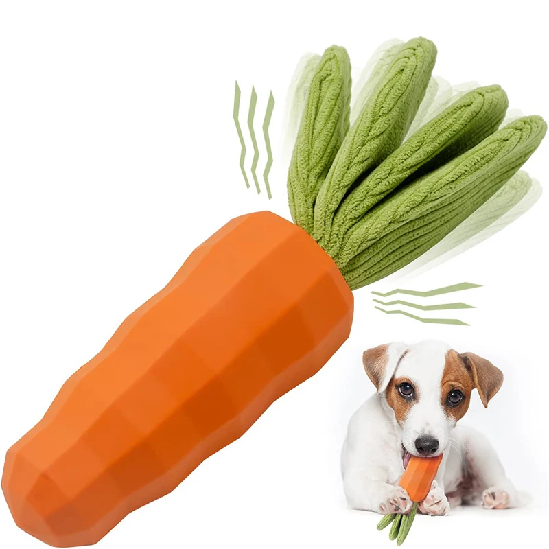 Dog Chew Toys Natural Rubber Carrot Milk-Flavored Pet Squeaky Toys For Aggressive Chewers Dog Teeth 1005006126648176