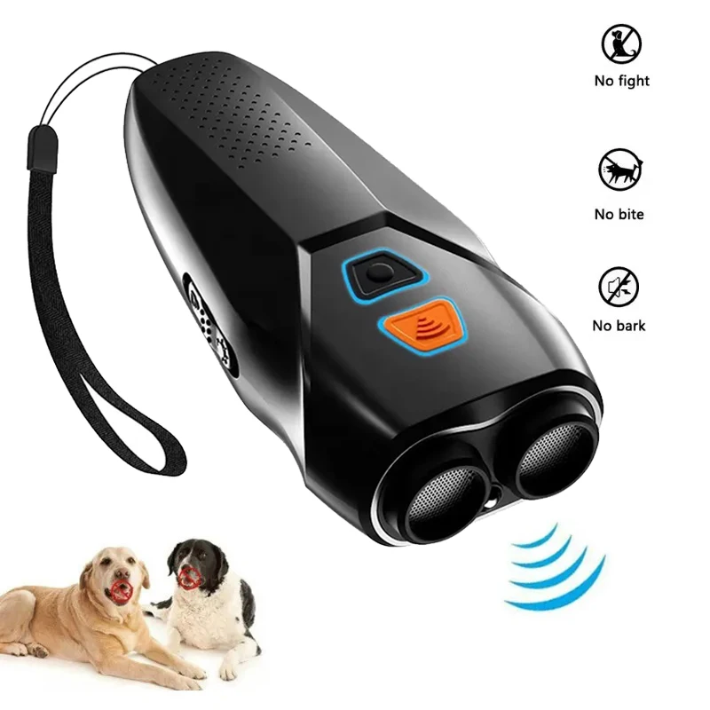 2 in 1 Ultrasonic Whistle for Dog Dual Probe High Power Dog Repeller Deterrent Stop Barking 1005006127303461