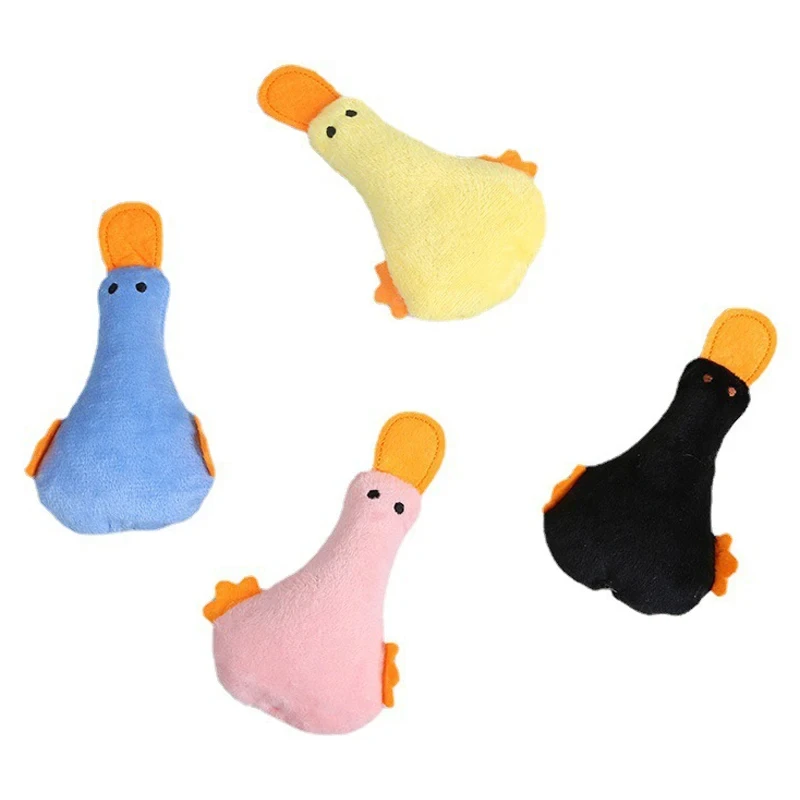Cute Cat Toys Funny Interactive Plush Duck Cat Toy Mini Teeth Grinding Catnip Toys Kitten Chewing 1005006132578792