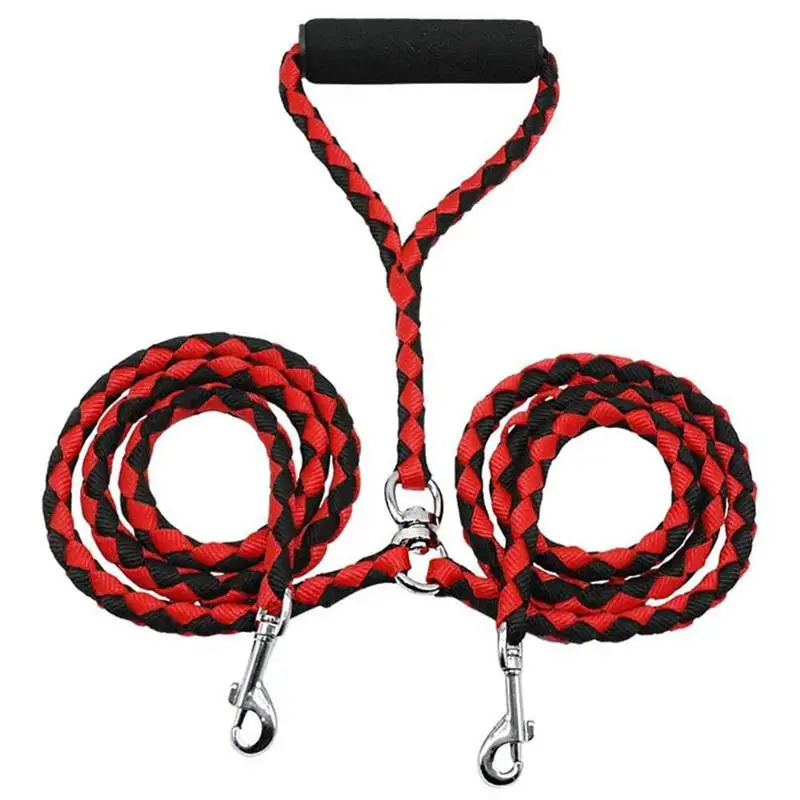 Pet Double High-quality Traction Rope for Dogs Leashes for 2 Dogs Convenient and Durable Leads 1005006139757417