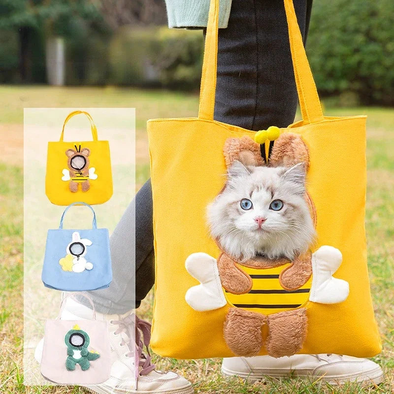 Pet Canvas travel Bag Shoulder outdoor carrier Bag Cats and Dogs Tote Bag Small Pet Carrier Bag 1005006153694526