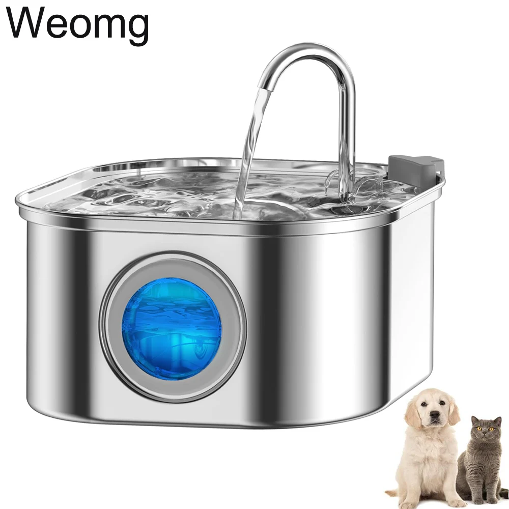 3L Stainless Steel Cat Water Fountain Automatic Cat Drinker Drinking Fountain For Cats Dogs Pet 1005006156398944