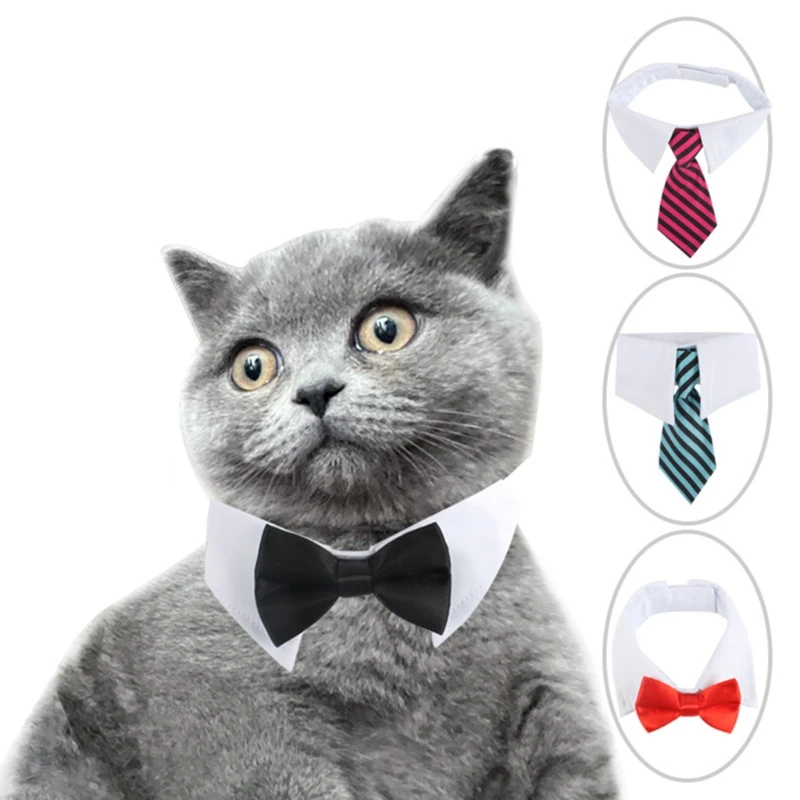 new Dog Necktie Collar for Cat Bow Tie Formal Tie for Dogs Tuxedo Cats Tux Outfits 1005006159806061