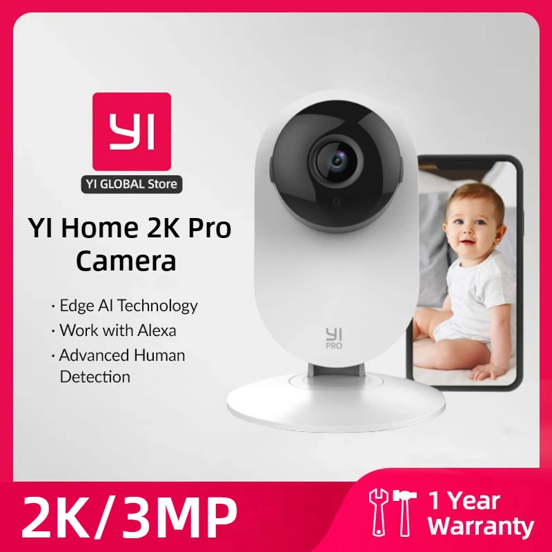 YI 2K 3MP Wifi Home Camera 1/ 2/ 4pcs Smart Video Cams With Motion Detection IP Security Protection 1005006165704890