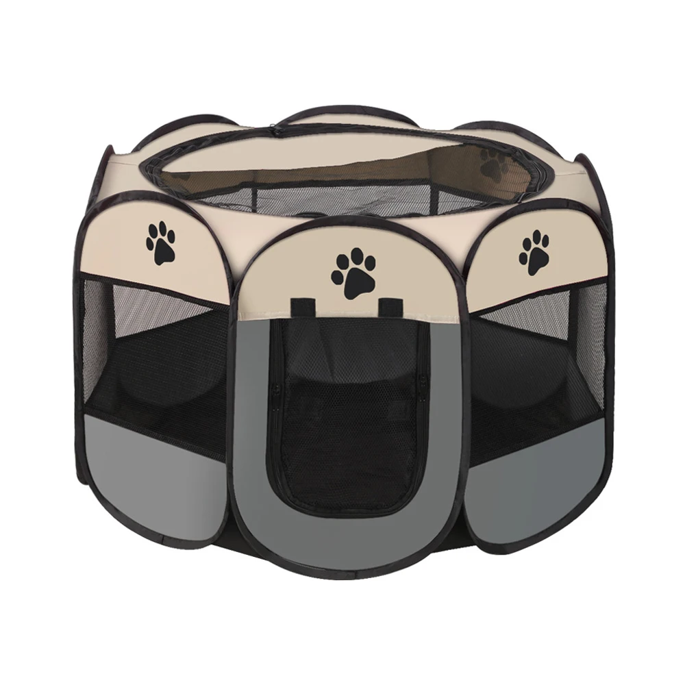 Portable Foldable Kennel Octagonal Fence Pet Tent Puppy Shelter Easy To Use Outdoor Easy Operation 1005006166255270