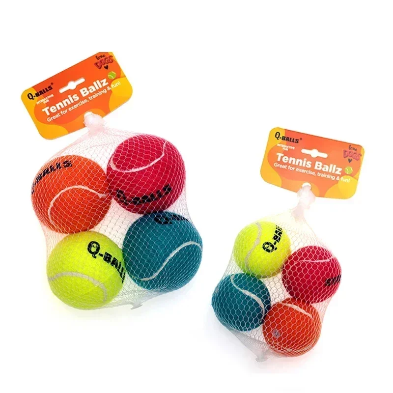 Dog Toy Set Q-MONSTER Thick Walled Natural Rubber Squeak Chew Balls for Dogs Tennis Interactive 1005006176887406