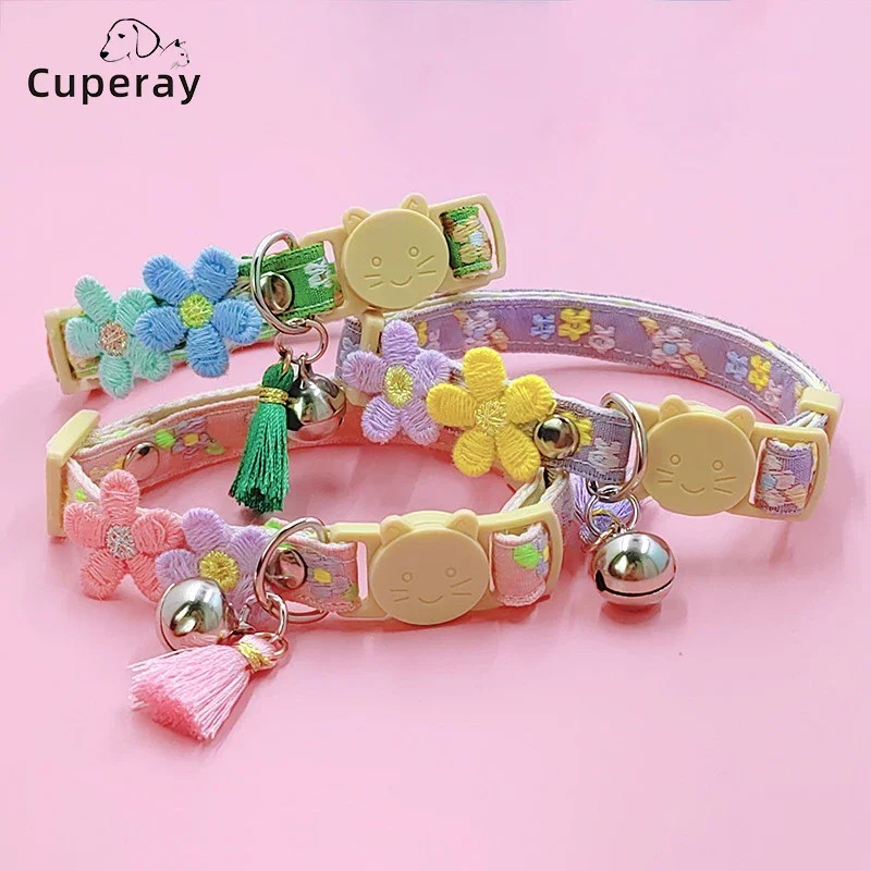 Cute Pet Collar, adjustable Cat Collars with Flower Tassel Decoration 1005006180192737