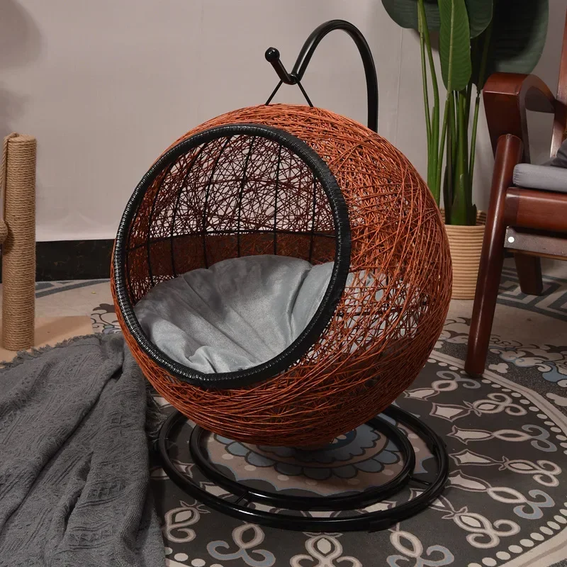 Cat Hanging Basket Hammock Cat Nest Semi-enclosed Pet Furniture Luxury Cat Bed Pet Supplies Pet Toys 1005006196212428
